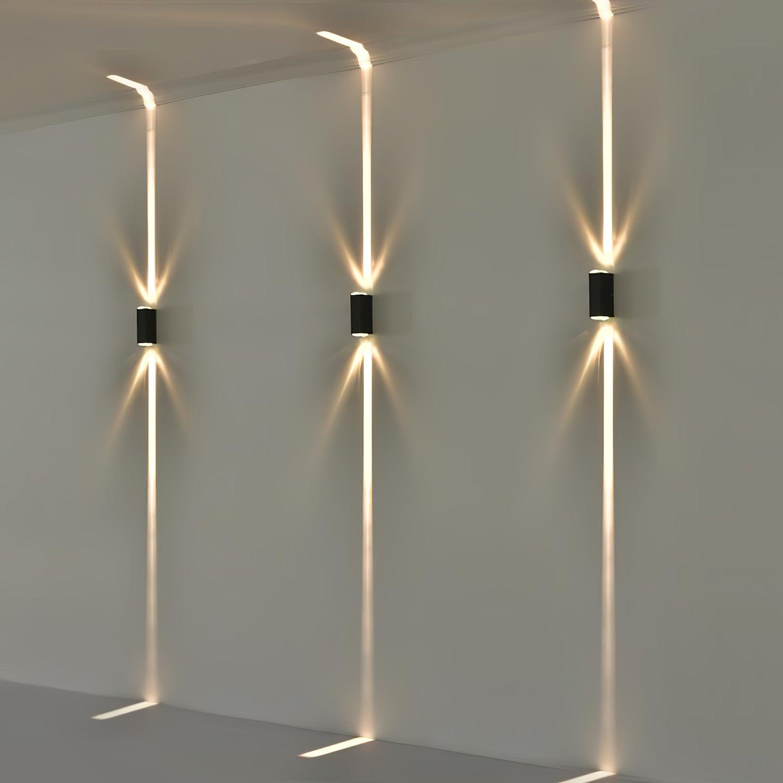 Outdoor Wall Sconce Up Down LED Cylinder Waterproof IP44 Patio Garden Home Decor - Stack & Clear 5