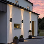 Outdoor Wall Sconce Up Down LED Cylinder Waterproof IP44 Patio Garden Home Decor - Stack & Clear 6