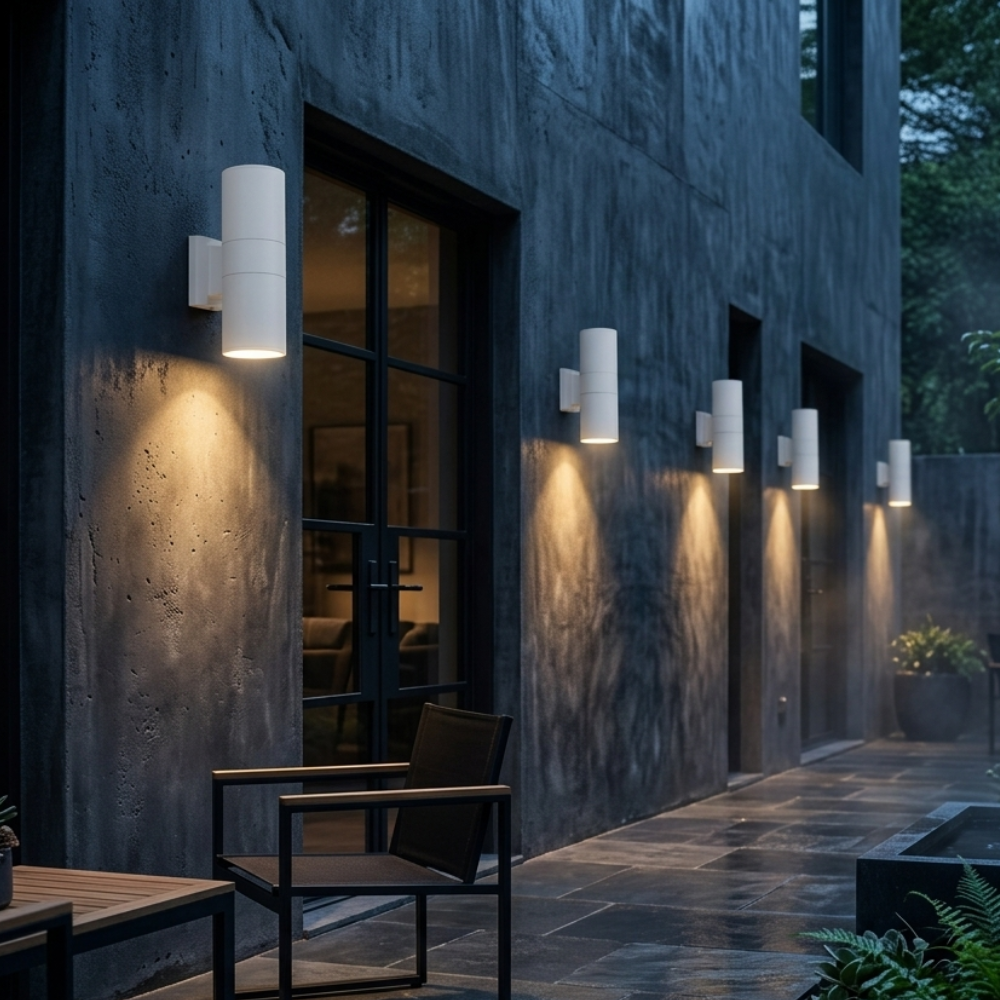 Outdoor Wall Sconce Up Down LED Cylinder Waterproof IP44 Patio Garden Home Decor - Stack & Clear 98