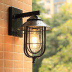 Outdoor Wall Sconce – Weather-Resistant Iron Outdoor Wall Lamp with Clear Glass Shade for Gardens and Patios 2