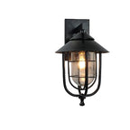 Outdoor Wall Sconce – Weather-Resistant Iron Outdoor Wall Lamp with Clear Glass Shade for Gardens and Patios 4