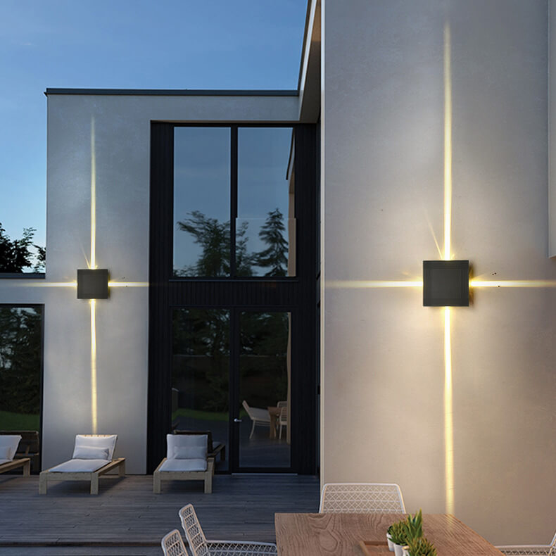 Outdoor Waterproof LED Wall Lantern - Modern Square/Round Exterior Wall Light 1