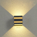 Outdoor Waterproof LED Wall Sconce Lamp - Modern Aluminum Square Exterior Wall Light 6