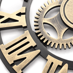 Oversized Rustic Wall Clock with Gear Design – Large 80cm Wall Clock Decor 1