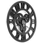 Oversized Rustic Wall Clock with Gear Design – Large 80cm Wall Clock Decor 2