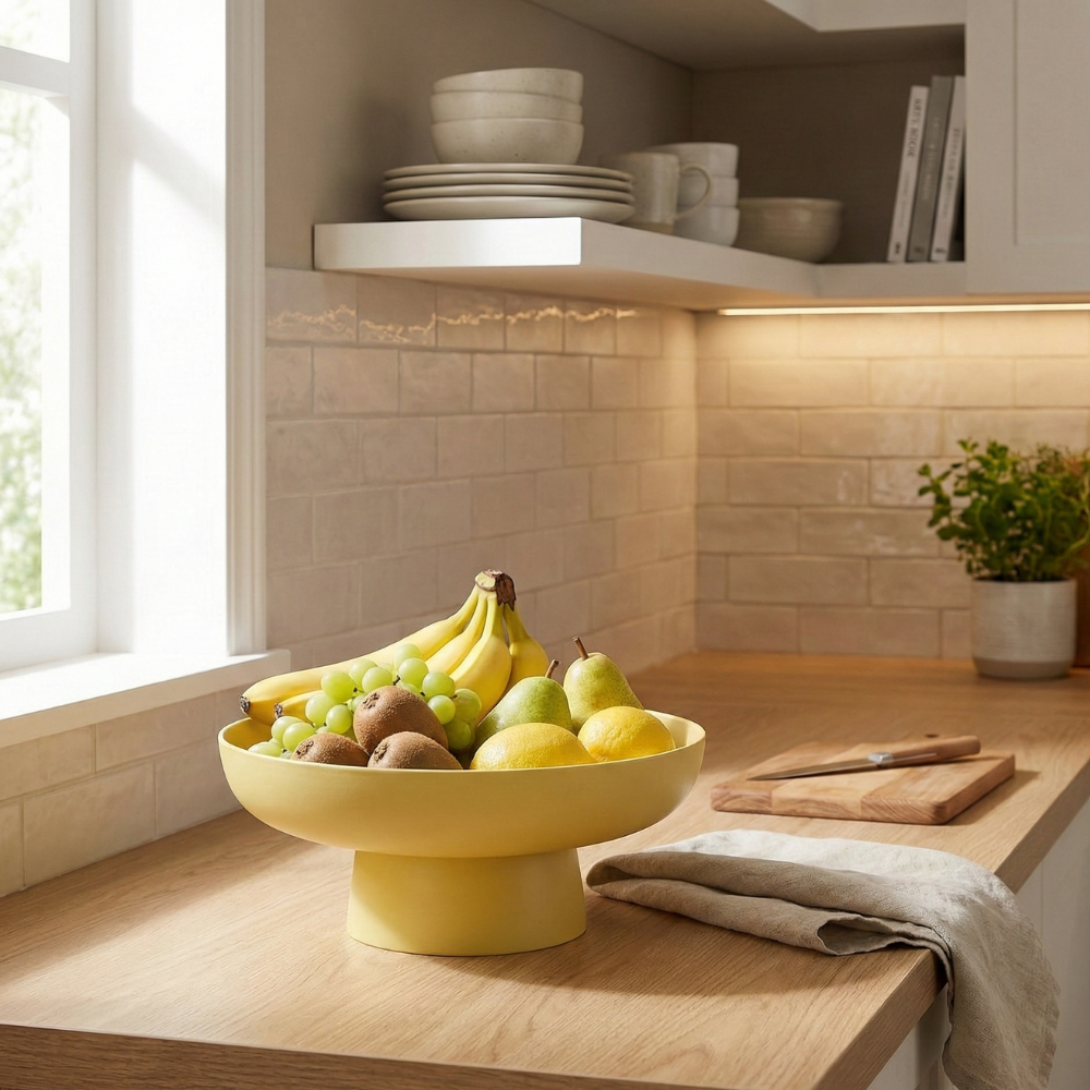 PP Fruit Bowl - Stylish Design with Integrated Drainage 16