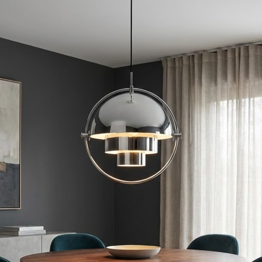 Playful Pendant Light Metal Adjustable Height Sculptural 98