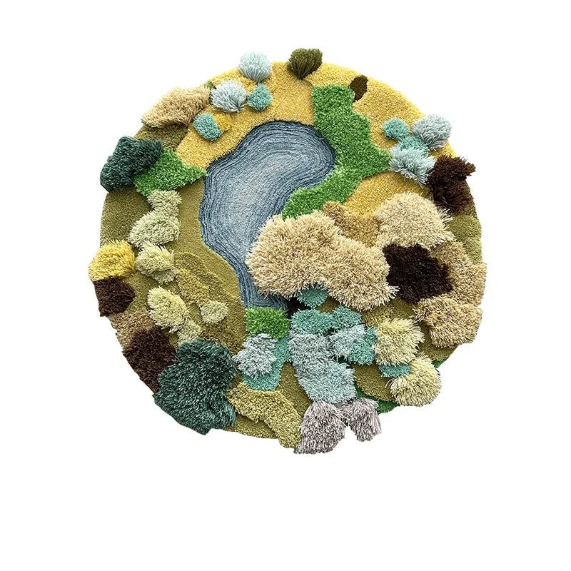 Plush Green Rug – Handcrafted Soft Carpet with Anti-Slip Backing and Waterproof Features – Various Sizes Available 0