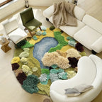 Plush Green Rug – Handcrafted Soft Carpet with Anti-Slip Backing and Waterproof Features – Various Sizes Available 1
