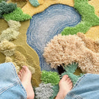 Plush Green Rug – Handcrafted Soft Carpet with Anti-Slip Backing and Waterproof Features – Various Sizes Available 4