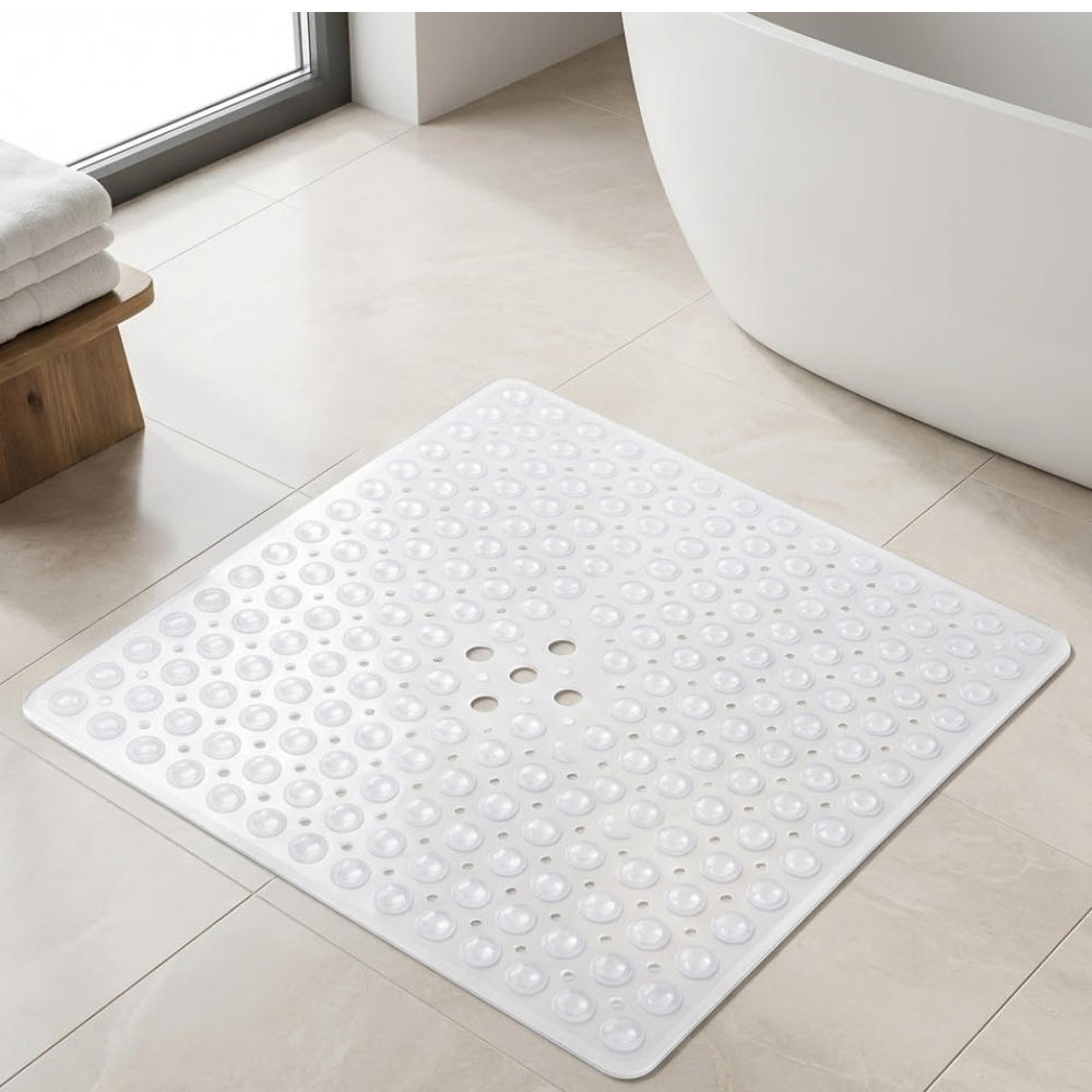 Plush Non-Slip Bath Mat in Durable PVC 93
