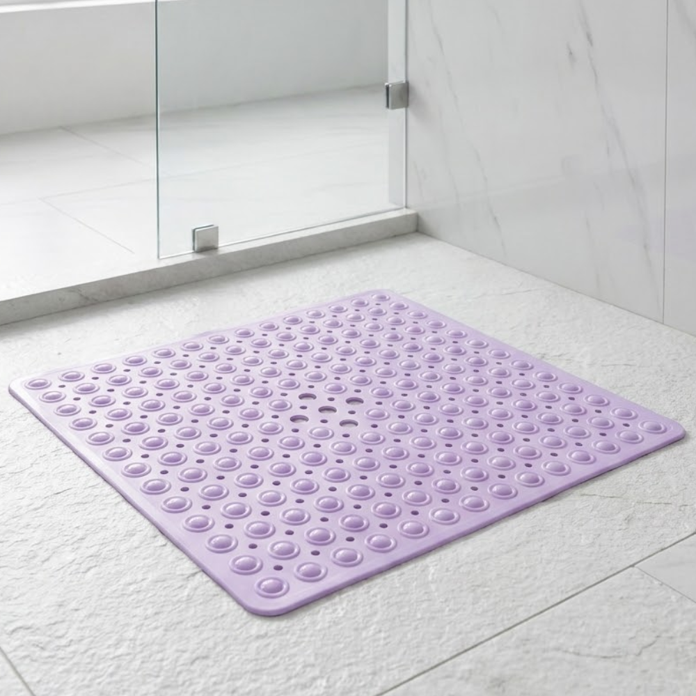 Plush Non-Slip Bath Mat in Durable PVC 95