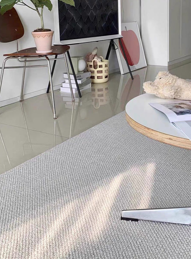 Plush Solid Color Area Rug - New Zealand Wool Blend, Modern Design, Custom Sizes Available 8