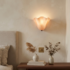 Retro Colored Glass Wall Light with Shell Design – 28cm 87
