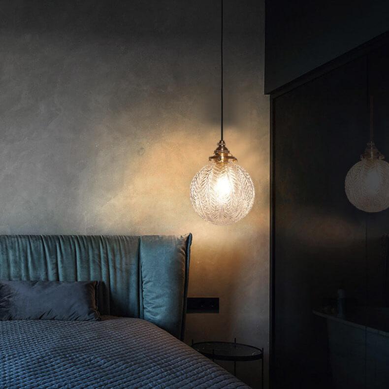 Retro Glass Globe Pendant Light – Adjustable Kitchen Pendant Lighting in Clear and Smoke Gray Finish 4