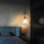 Retro Glass Globe Pendant Light – Adjustable Kitchen Pendant Lighting in Clear and Smoke Gray Finish 4