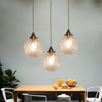 Retro Glass Globe Pendant Light – Adjustable Kitchen Pendant Lighting in Clear and Smoke Gray Finish 5