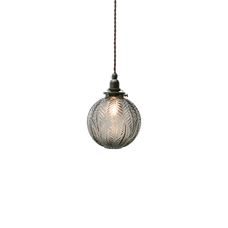 Retro Glass Globe Pendant Light – Adjustable Kitchen Pendant Lighting in Clear and Smoke Gray Finish 8