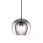 Retro Glass Pendant Light – Vintage Style Kitchen Ceiling Light Fixture with Adjustable Height 0