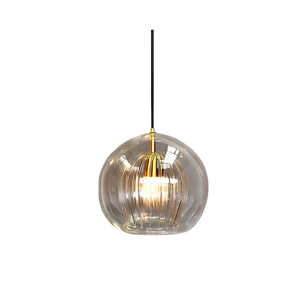 Retro Glass Pendant Light – Vintage Style Kitchen Ceiling Light Fixture with Adjustable Height 10
