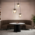 Retro Glass Pendant Light – Vintage Style Kitchen Ceiling Light Fixture with Adjustable Height 14