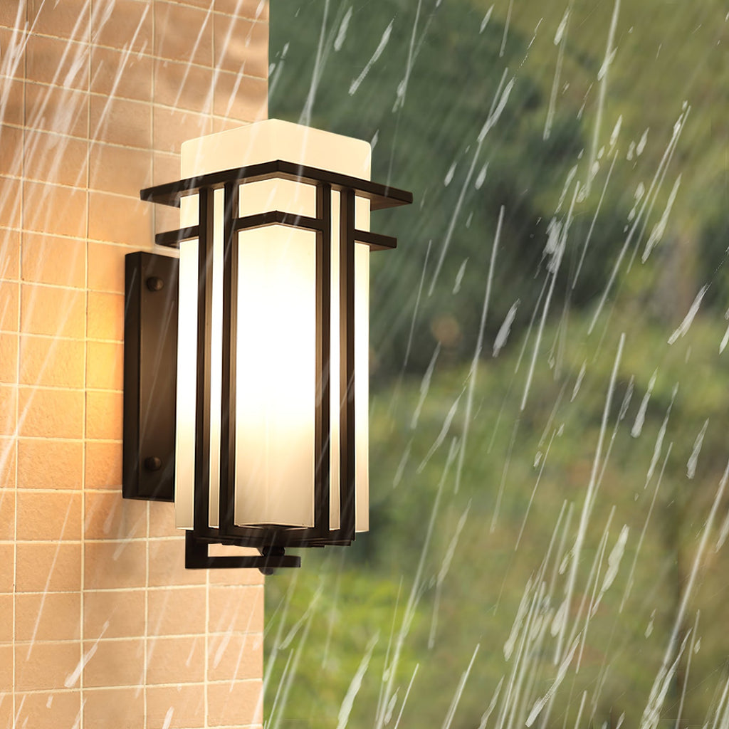 Retro Industrial Outdoor Wall Lamp - IP65 Waterproof Iron & Glass Exterior Wall Light, Available in Multiple Sizes 5