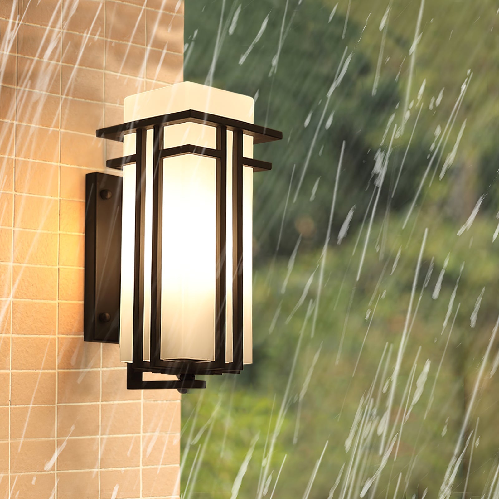 Retro Industrial Outdoor Wall Lamp - IP65 Waterproof Iron & Glass Exterior Wall Light, Available in Multiple Sizes 5