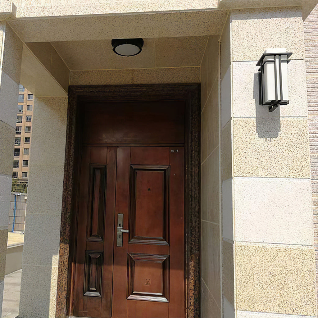 Retro Industrial Outdoor Wall Lamp - IP65 Waterproof Iron & Glass Exterior Wall Light, Available in Multiple Sizes 7