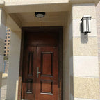 Retro Industrial Outdoor Wall Lamp - IP65 Waterproof Iron & Glass Exterior Wall Light, Available in Multiple Sizes 7