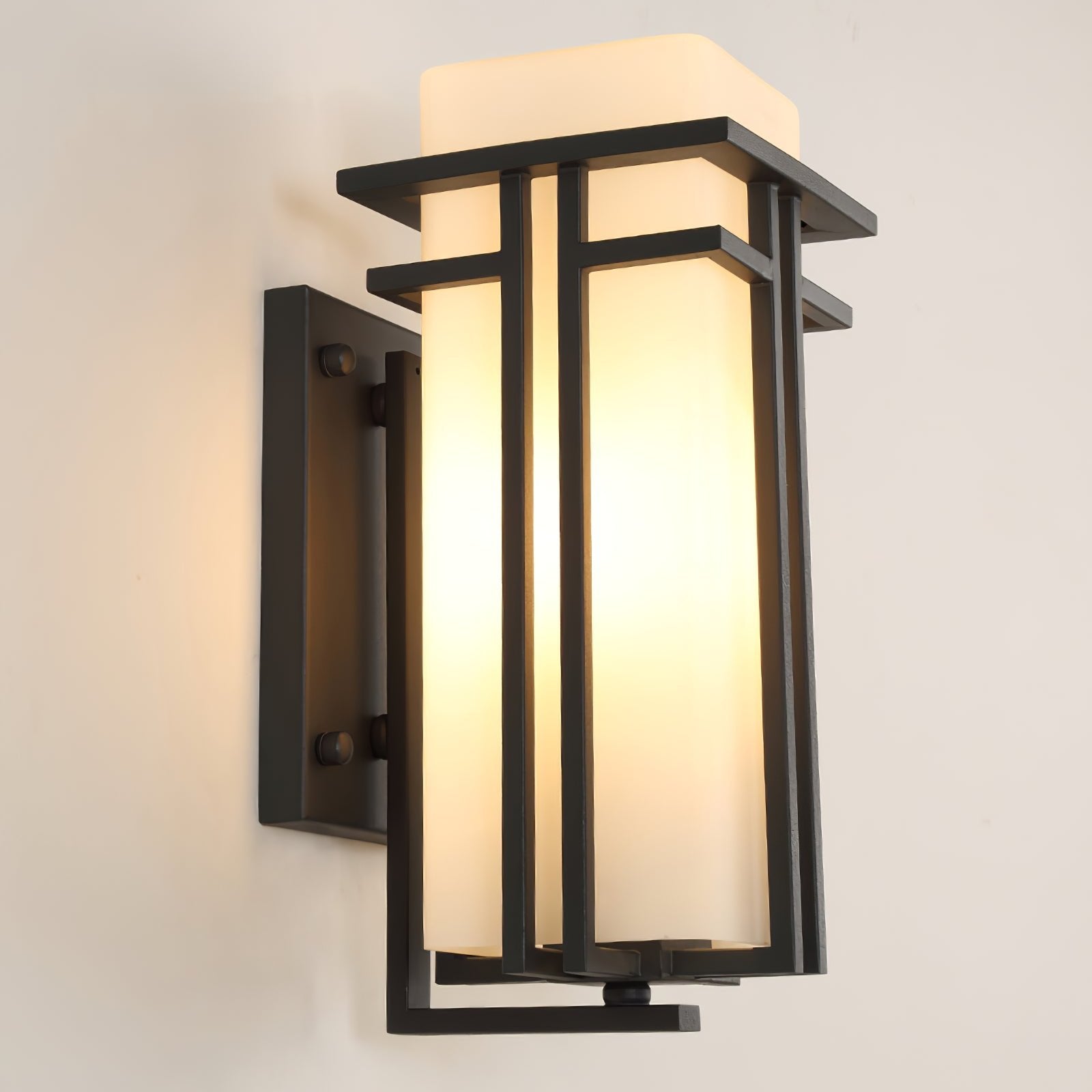 Retro Industrial Outdoor Wall Lamp - IP65 Waterproof Iron & Glass Exterior Wall Light, Available in Multiple Sizes 8