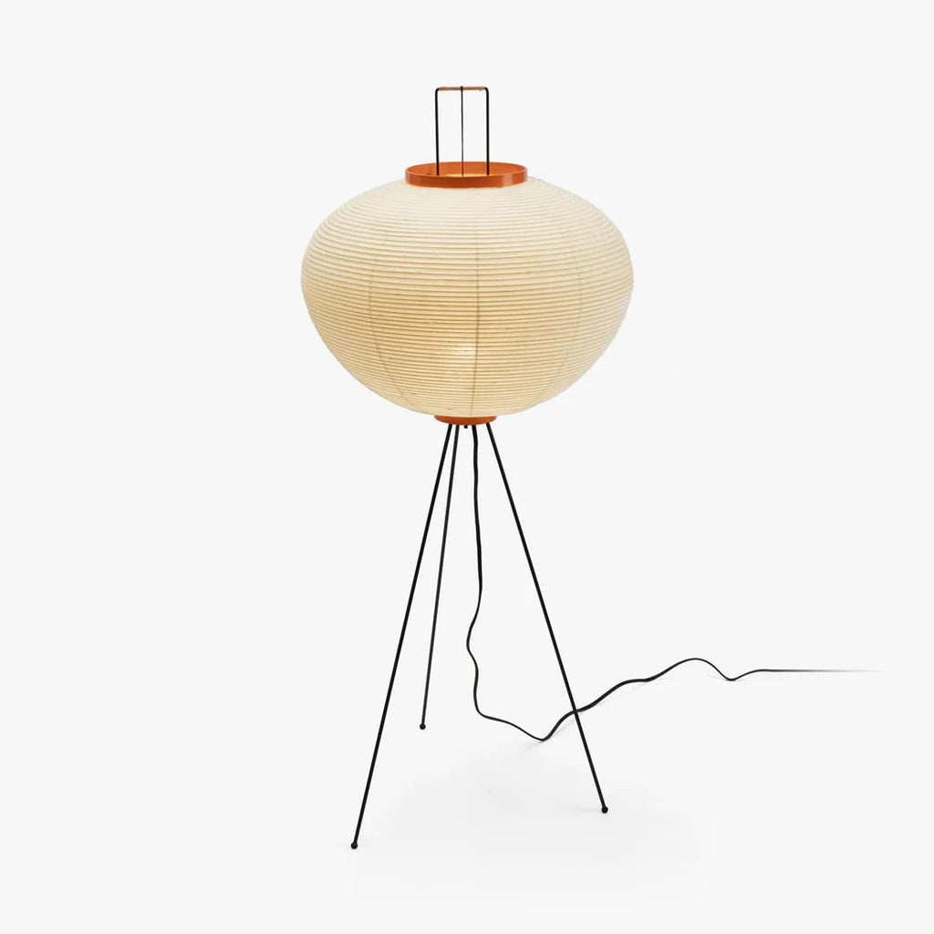 Rice Paper Floor Lamp Tripod Japandi Lantern Shade Living Room Home Decor - Stack & Clear 0