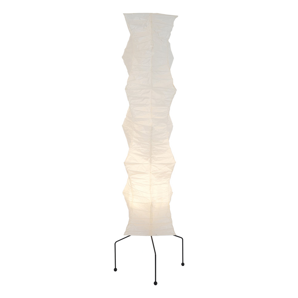 Rice Paper Floor Lamp Tripod Japandi Lantern Shade Living Room Home Decor - Stack & Clear 10