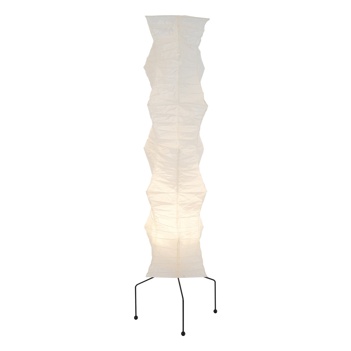 Rice Paper Floor Lamp Tripod Japandi Lantern Shade Living Room Home Decor - Stack & Clear 10
