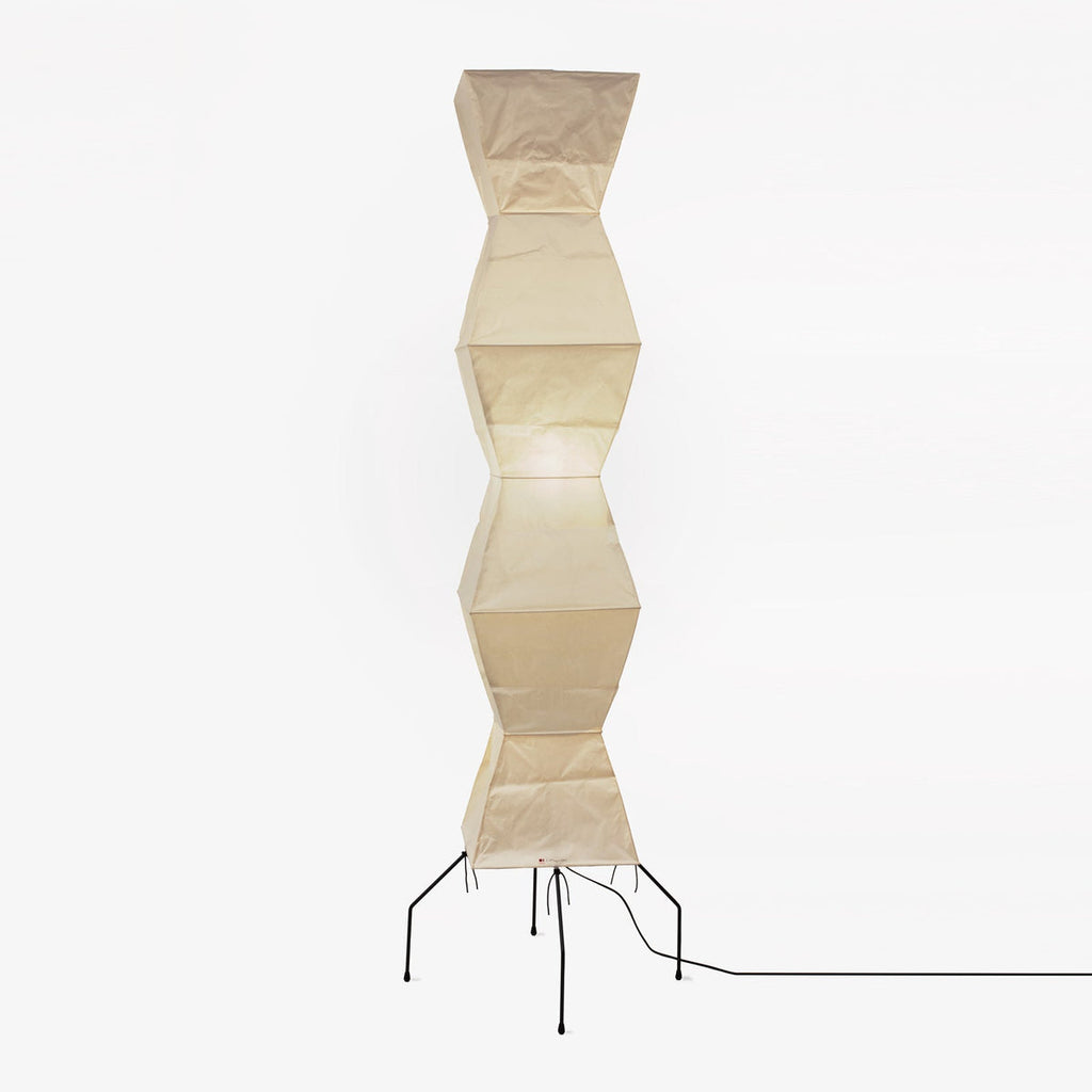 Rice Paper Floor Lamp Tripod Japandi Lantern Shade Living Room Home Decor - Stack & Clear 11