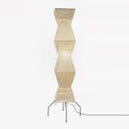 Rice Paper Floor Lamp Tripod Japandi Lantern Shade Living Room Home Decor - Stack & Clear 11