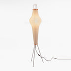 Rice Paper Floor Lamp Tripod Japandi Lantern Shade Living Room Home Decor - Stack & Clear 9