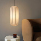 Rice Paper Pendant Light Japandi Lantern Shade Adjustable Height Kitchen Dining Room Home Decor - Stack & Clear 1