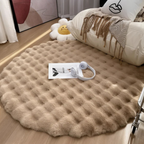 Round Fleece Rug 90x90 cm – Soft Anti-Slip Round Carpet for Living Room and Bedroom Comfort 0