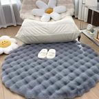 Round Fleece Rug 90x90 cm – Soft Anti-Slip Round Carpet for Living Room and Bedroom Comfort 1