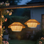 Rustic Outdoor Pendant Light Fixture with Solar and USB Charging – Waterproof Hanging Lamp for Garden and Patio 3