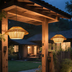 Rustic Outdoor Pendant Light Fixture with Solar and USB Charging – Waterproof Hanging Lamp for Garden and Patio 4