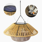 Rustic Outdoor Pendant Light Fixture with Solar and USB Charging – Waterproof Hanging Lamp for Garden and Patio 7