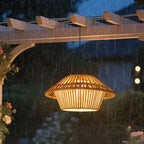 Rustic Outdoor Pendant Light Fixture with Solar and USB Charging – Waterproof Hanging Lamp for Garden and Patio 8