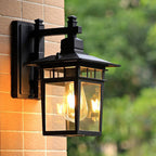 Rustic Outdoor Wall Sconce Lamp – Durable Cast Aluminum and Glass Fixture for Garden and Patio Lighting 0