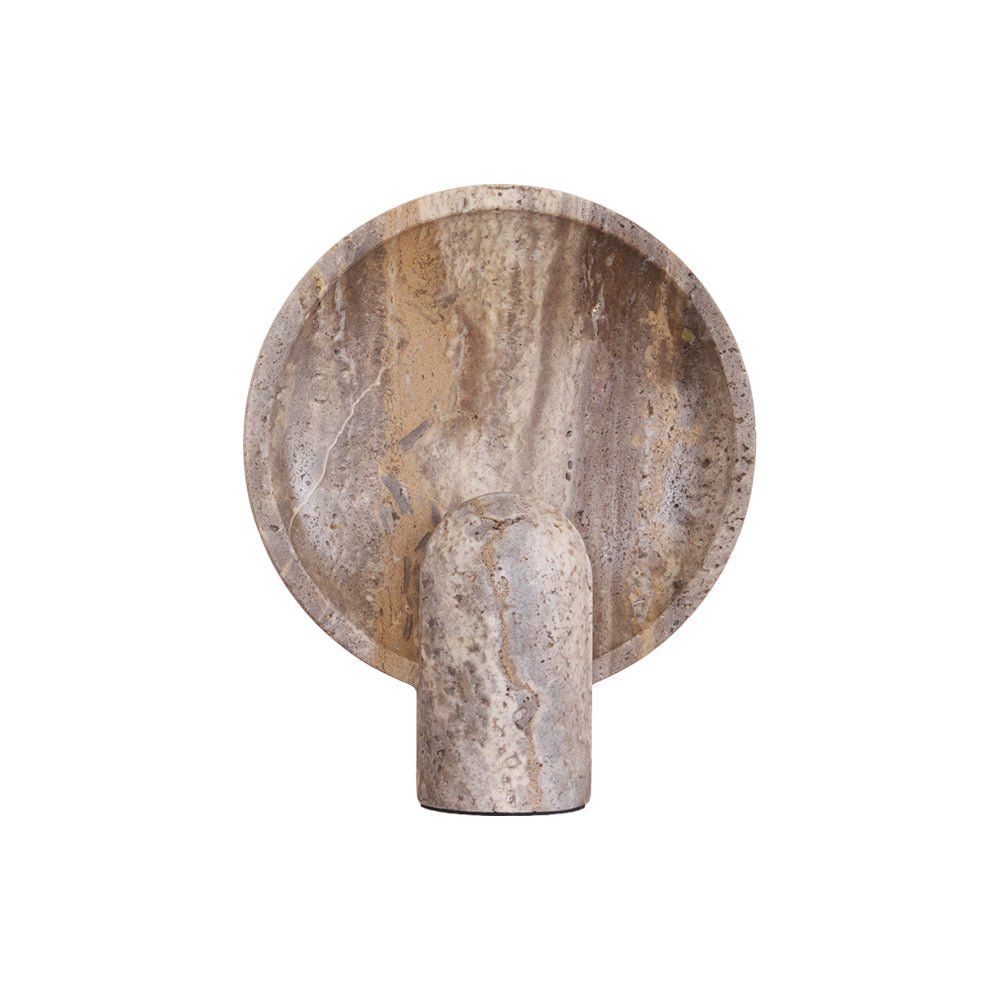 Rustic Stone Bedside Lamp with Warm Backlighting Brown 0