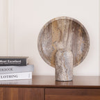 Rustic Stone Bedside Lamp with Warm Backlighting Brown 5