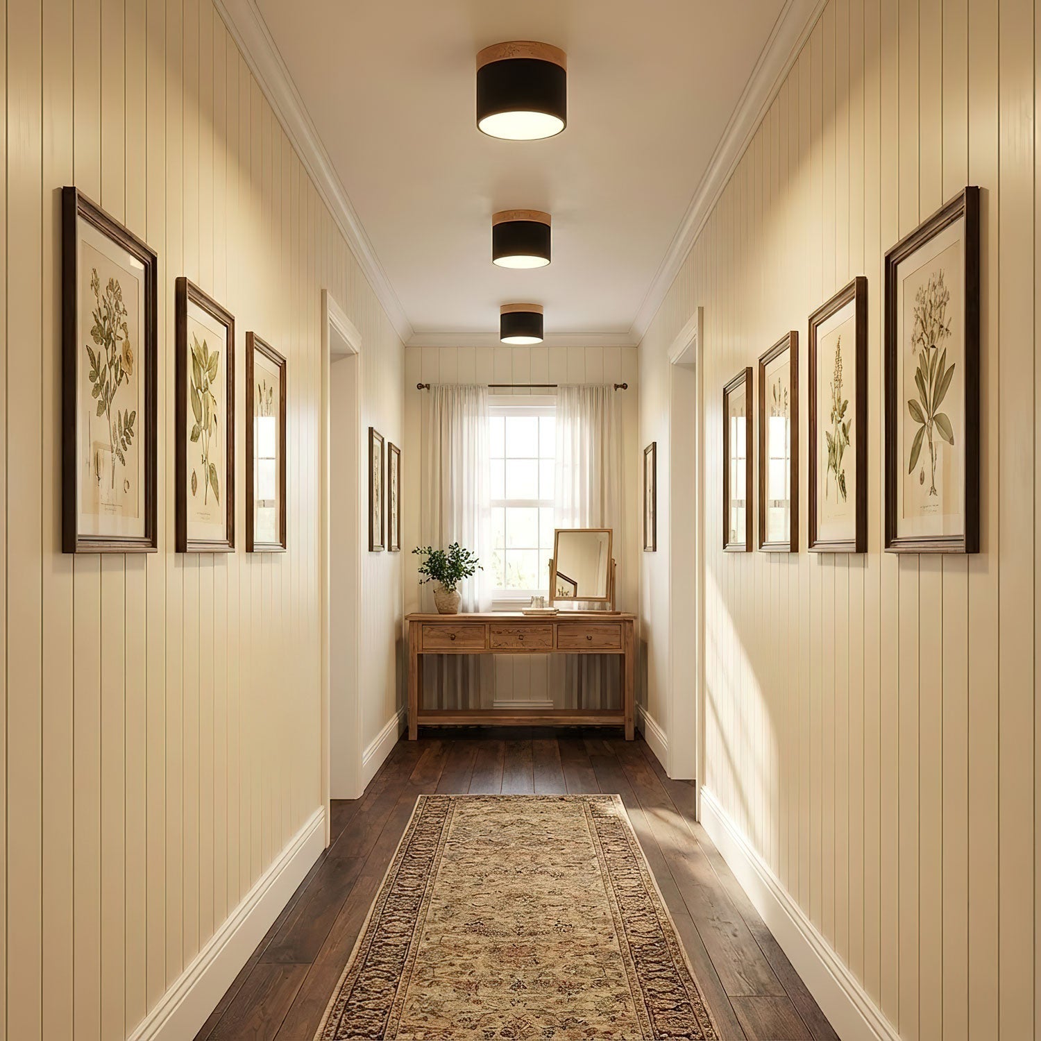 Scandinavian Ceiling Light Wood Metal Adjustable Beam  7