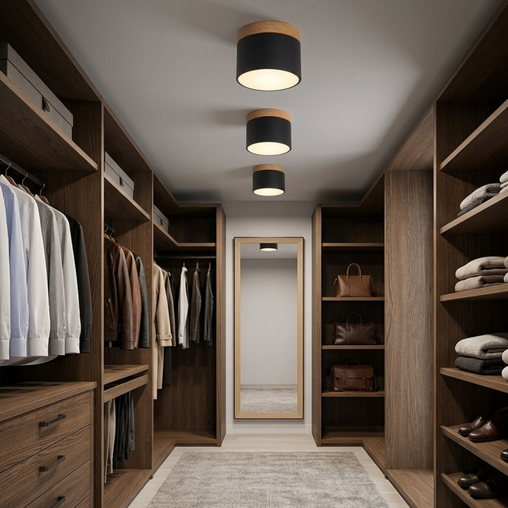 Scandinavian Ceiling Light Wood Metal Adjustable Beam  99