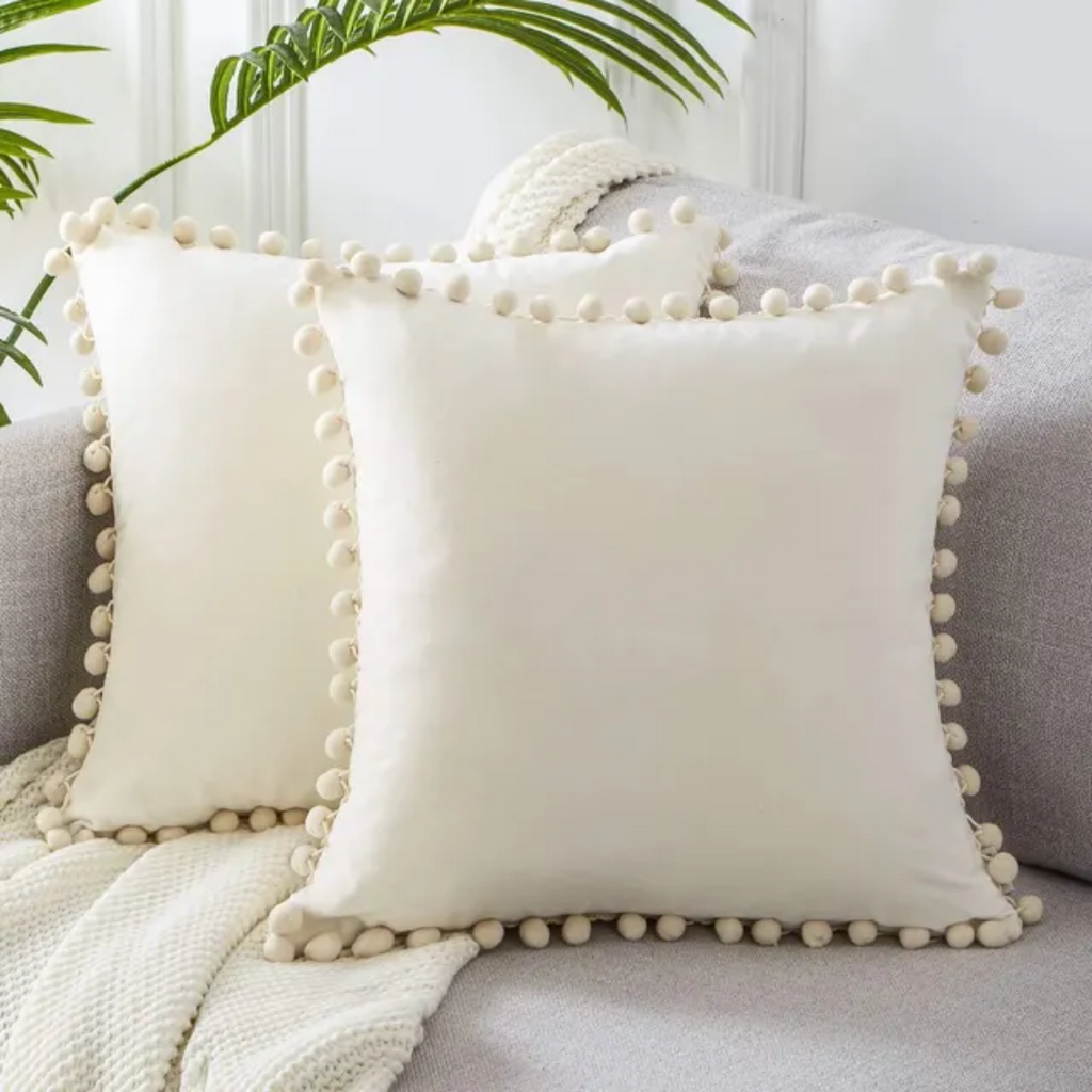 Scandinavian Decorative Cushion Cover - Soft Polyester and Cotton Throw Pillow for Couch, 45 x 45 cm 0