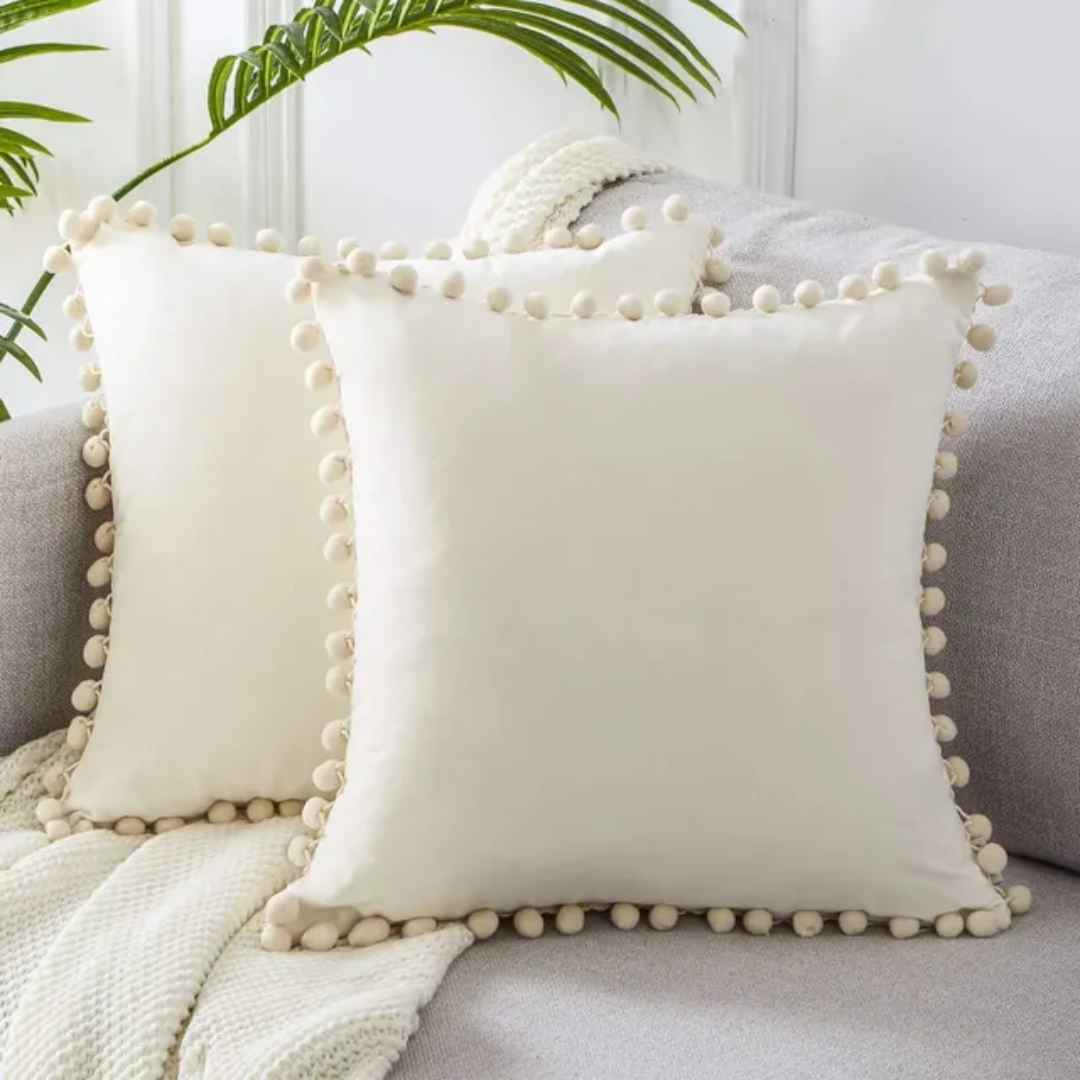 Scandinavian Decorative Cushion Cover - Soft Polyester and Cotton Throw Pillow for Couch, 45 x 45 cm 0